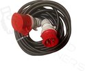 CEE Form 5-polig Krachtstroom Verlengsnoer – 16A, 10m, 5x1,5mm², Neopreen , IP44