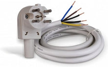 Perilex-Stecker mit extra dickem Anschlusskabel, 5x2,5mm, 3 Meter WEISS Induktion, Ceran, Backofen MDR LED® 