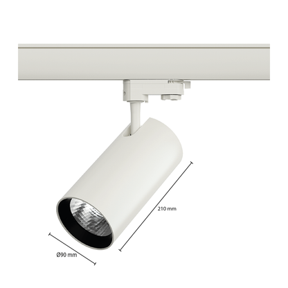 3-PHASEN-SCHIENENSTRAHLER 30W WEISS 3000K MDRLED®