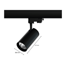 3-PHASEN-SCHIENENSPOT 7W SCHWARZ 3000K. MDRLED® ist nicht auf Lager