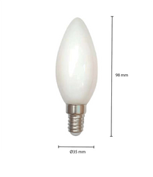 LED Gloeidraad E14 KAARS MILKY 1,6W MDRLED®