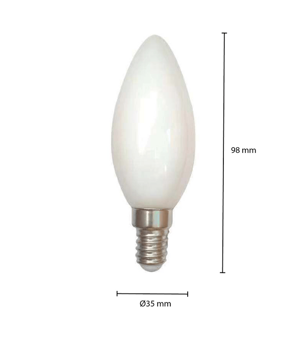 Żarnik LED E14 ŚWIECA MLECZNA 1,6W MDRLED® 