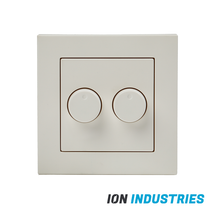 DUO-DIMMER-ABDECKPLATTE | MATTWEISS | ION INDUSTRIES