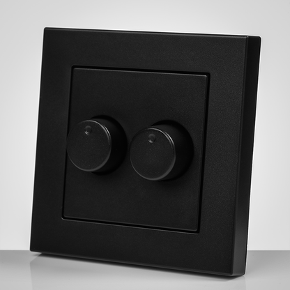 DUO DIMMER AFDEKPLAAT  MATZWART  ION INDUSTRIES