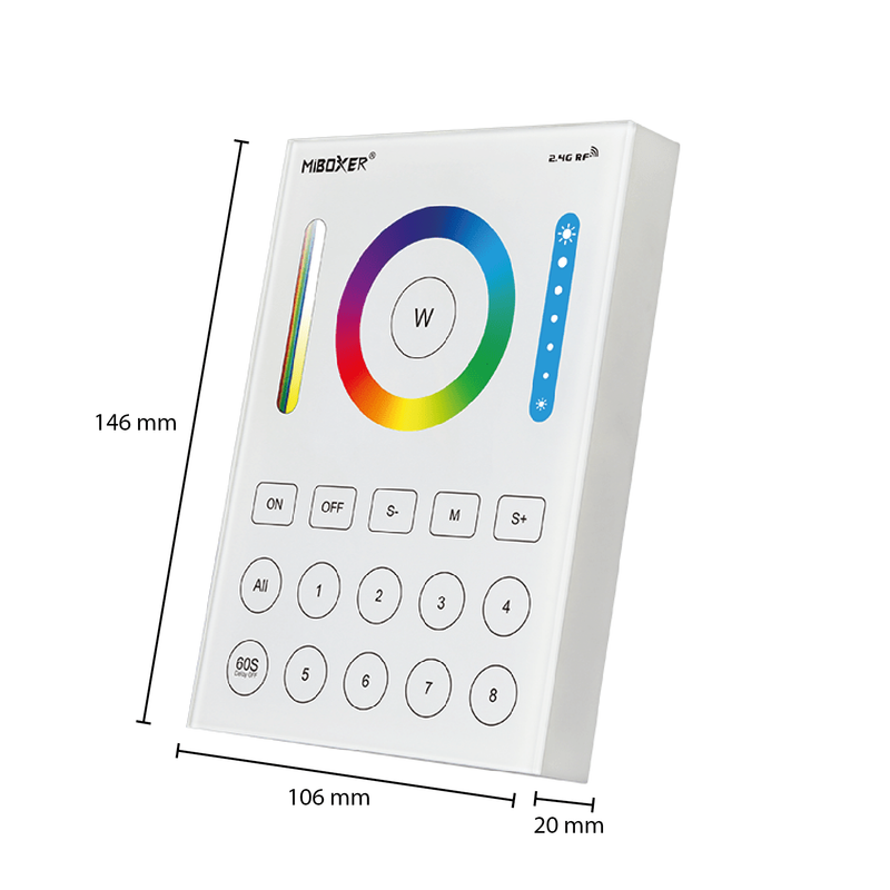 PILOT ZDALNEGO STEROWANIA MI-LIGHT 8 GRUP RGB+CCT MDRLED®