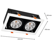 AR111 DOPPELLEUCHTE SCHWARZ/WEISS MDRLED®