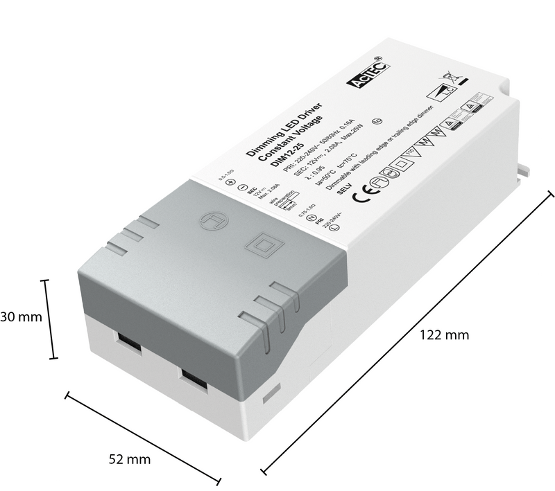 STEROWNIK 12V ŚCIEMNIACZ IP22 12-25W MDRLED