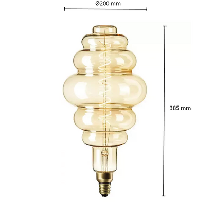 LED-Filament E27 dimmbar Bernstein 6W MDRLED®