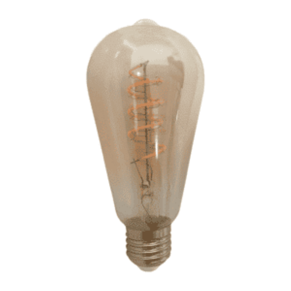 Żarówka LED E27 EDISON ściemniana bursztynowa 6W 2400K, MDRLED®