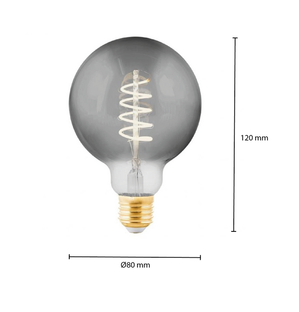 Żarówka LED E27 GLOBE S ściemniana dymna 4W MDRLED®