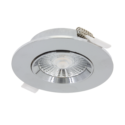 LED-Einbaustrahler Slim Fit Ø75 6W Dimmbar Chrom 3000K MDRLED®