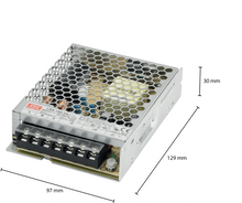24V MEANWELL DRIVER IP20 100W MDRLED®