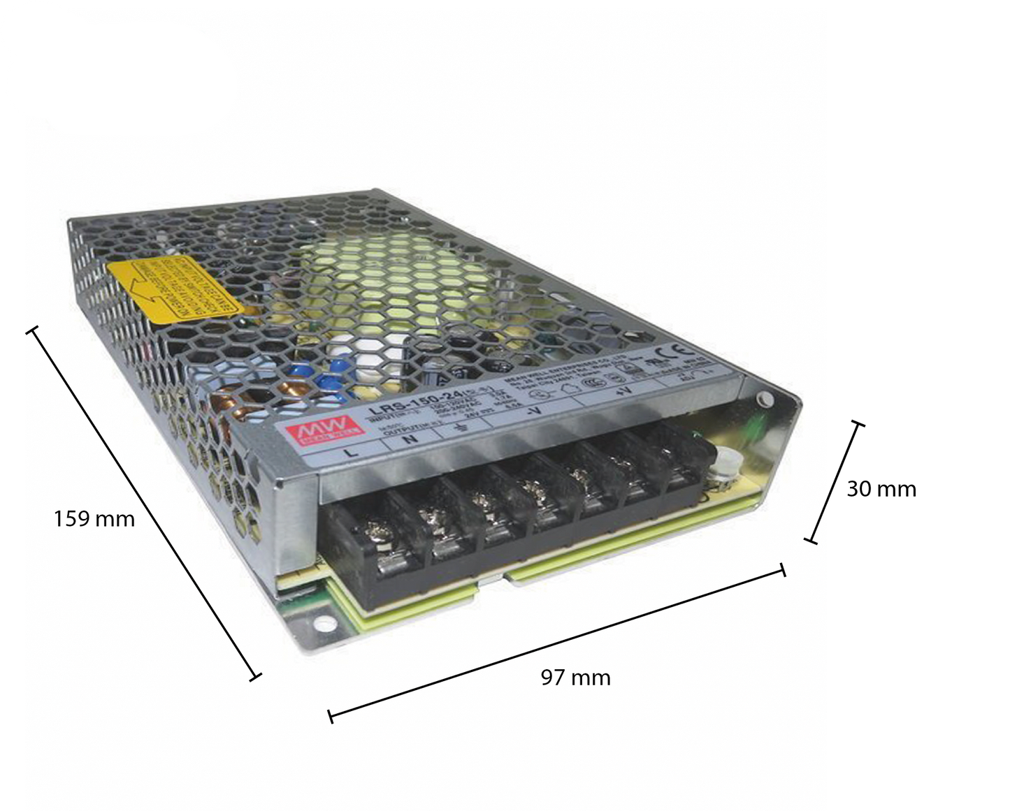 24V MEANWELL-TREIBER IP20 150W MDRLED®