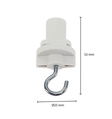 3-FASE ADAPTER MET HAAK WIT Roestvrij staal MDRLED®