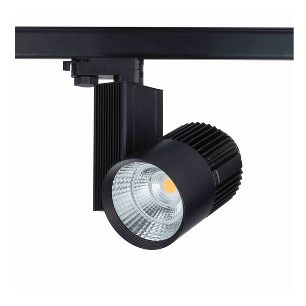 3-FAZOWA LAMPA REFLEKTOROWA SZYNOWA 30W 3000K/4000K ŚCIEMNIANA CRI&gt;95 CZARNY MDRLED® 