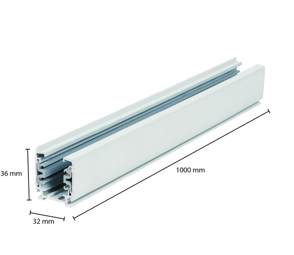 Szyna 3-FAZOWA 100CM biała. MDRLED®