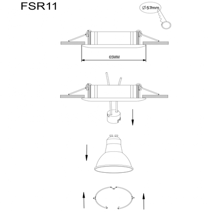 GU10  MR11  ARMATUUR  KANTELBAAR RVS MR11 MDR LED®