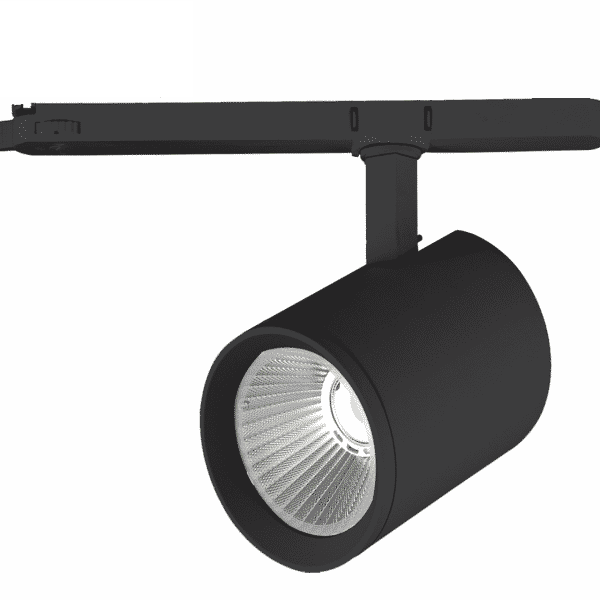 RAILSPOT BLACK -4000K 40W 38° 3 FAZY CRI&gt;97. MDRLED®