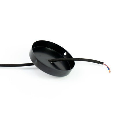 Schwarze Kordelpendelleuchte mit E27-Fassung MDR LED®