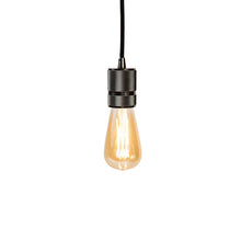 Schwarze Kordelpendelleuchte mit E27-Fassung MDR LED®
